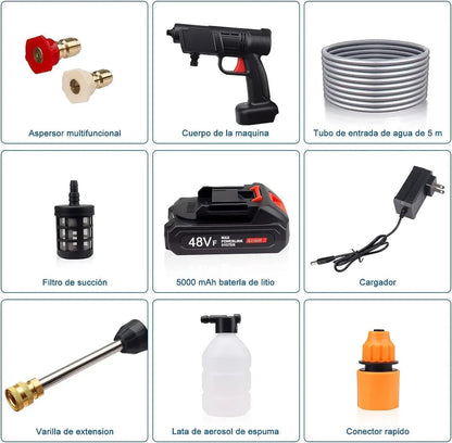 COMBO aspiradora 3 en 1 + Hidrolavadora + doble Batería + maletín
