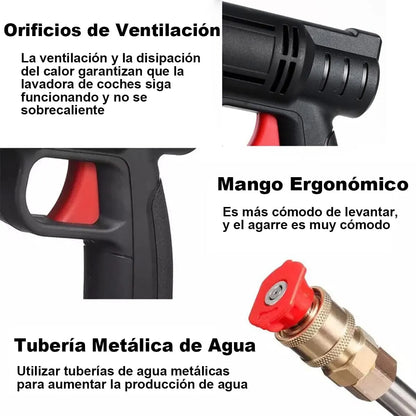 COMBO aspiradora 3 en 1 + Hidrolavadora + doble Batería + maletín