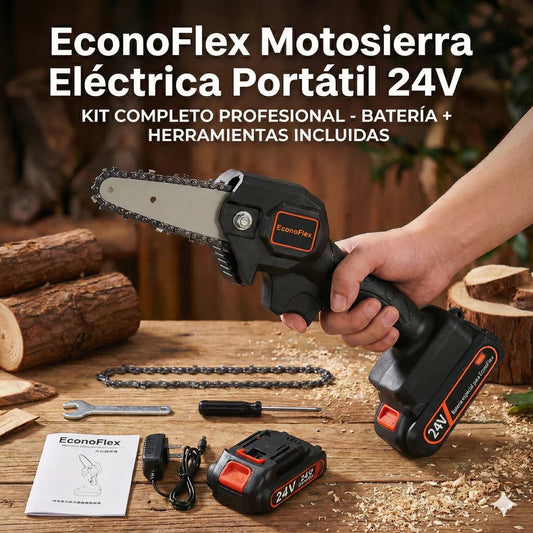 EconoFlex™ - Motosierra Eléctrica De Mano + Batería y Herramientas De Regalo 🎁[Descuento Solo Hoy]