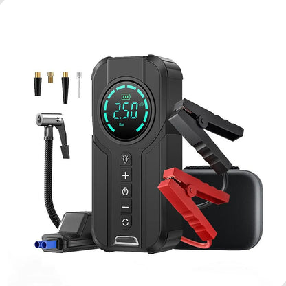🔥COMBO IMPERDÍVEL - INICIADOR DE BATERIA Y COMPRESOR PORTATIL 6 EN 1 🔥
