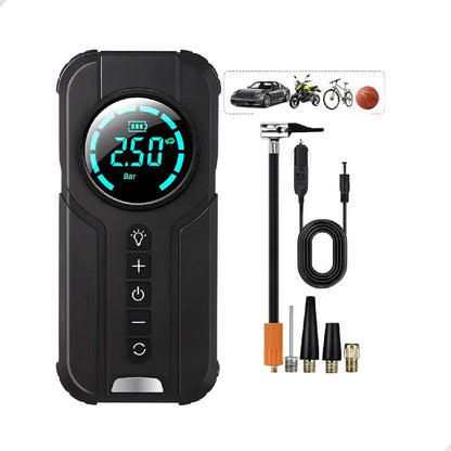 🔥COMBO IMPERDÍVEL - INICIADOR DE BATERIA Y COMPRESOR PORTATIL 6 EN 1 🔥