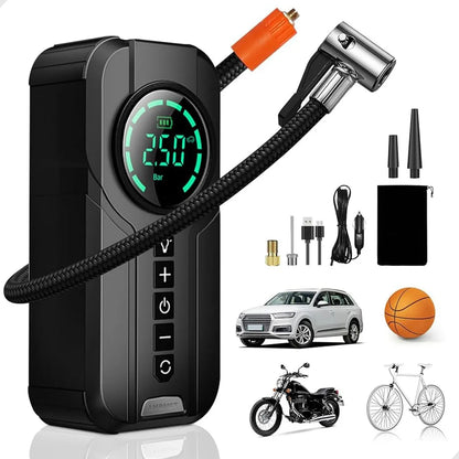 🔥COMBO IMPERDÍVEL - INICIADOR DE BATERIA Y COMPRESOR PORTATIL 6 EN 1 🔥